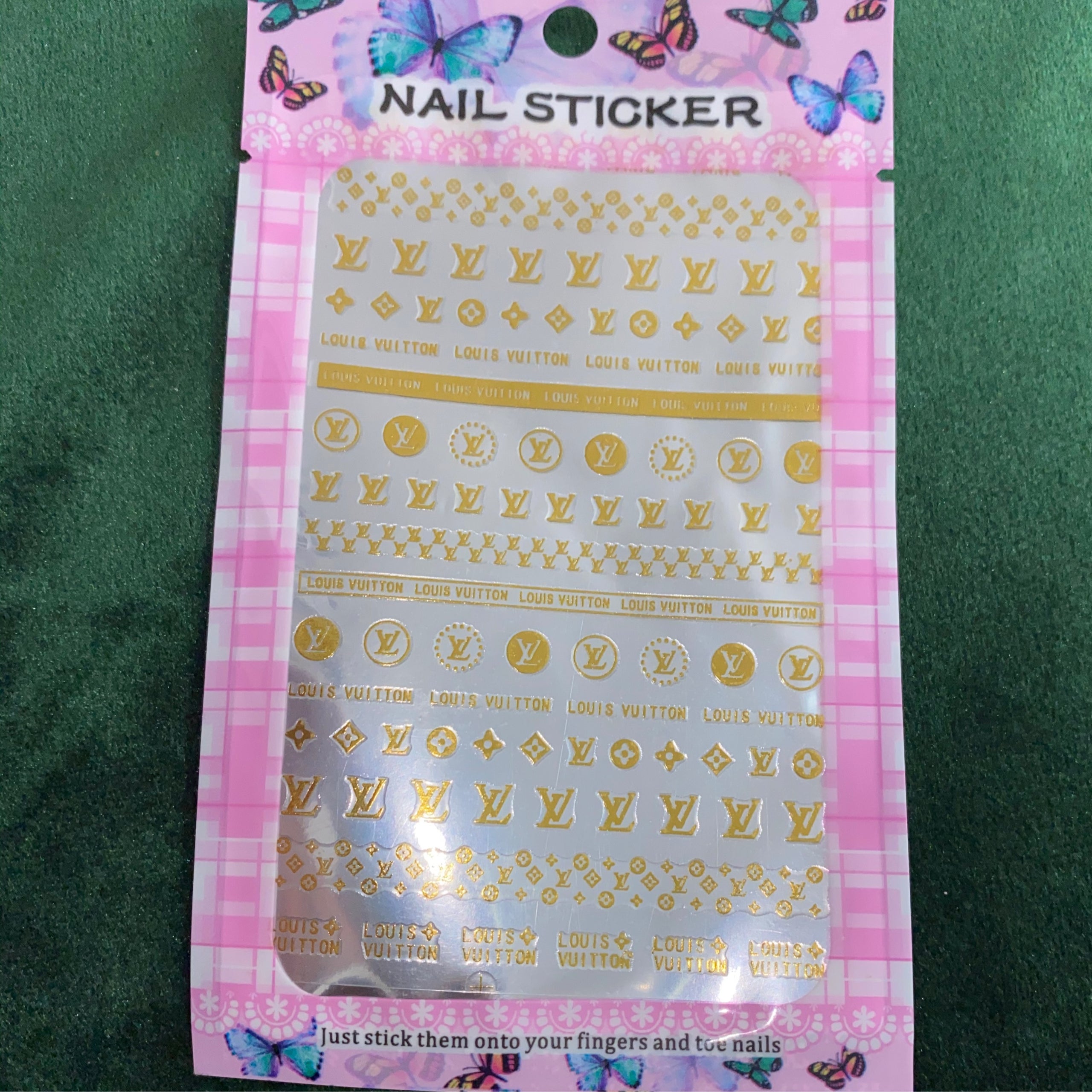 lv nail art stickers