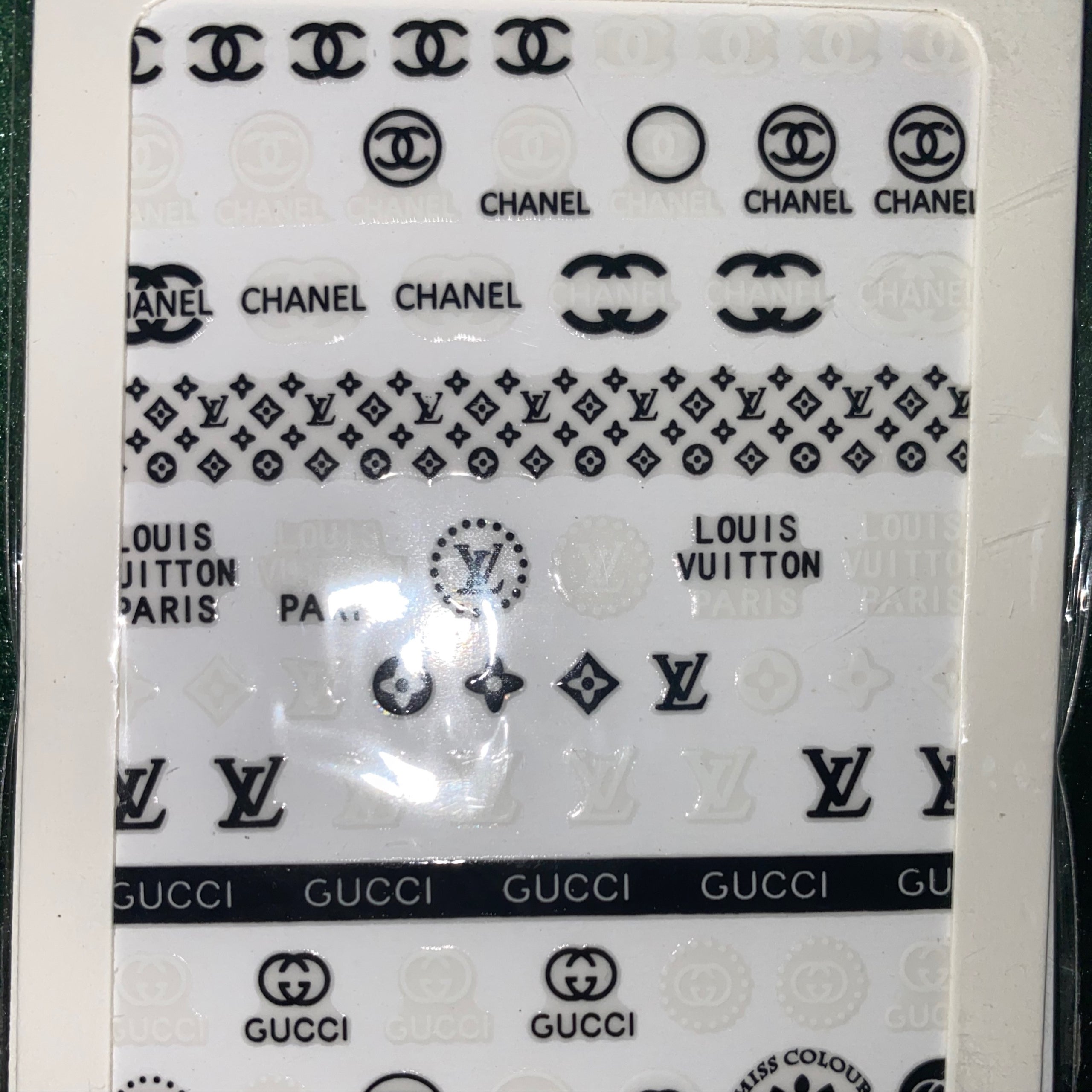 chanel labels sticker
