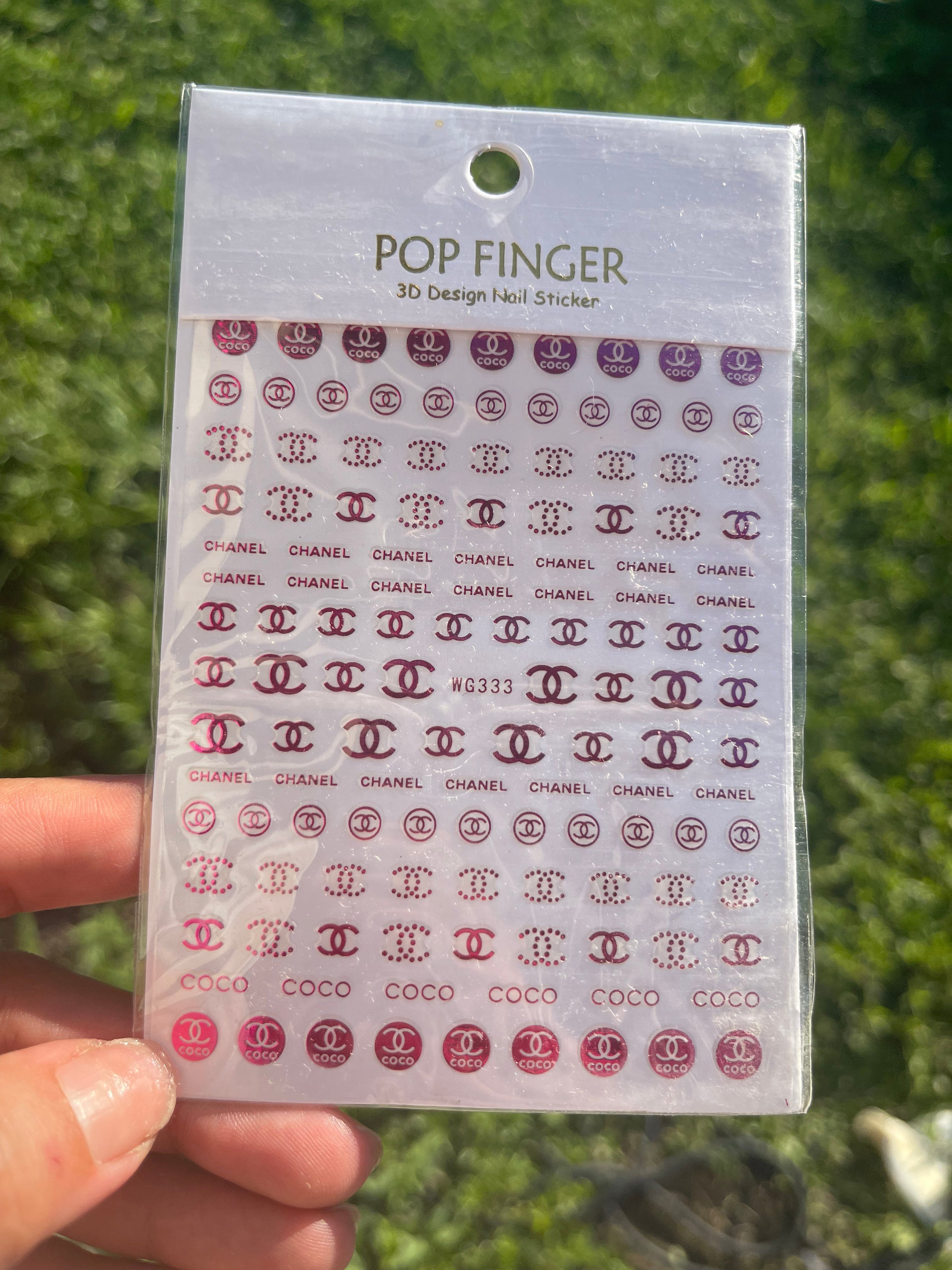 coco chanel nail art stickers